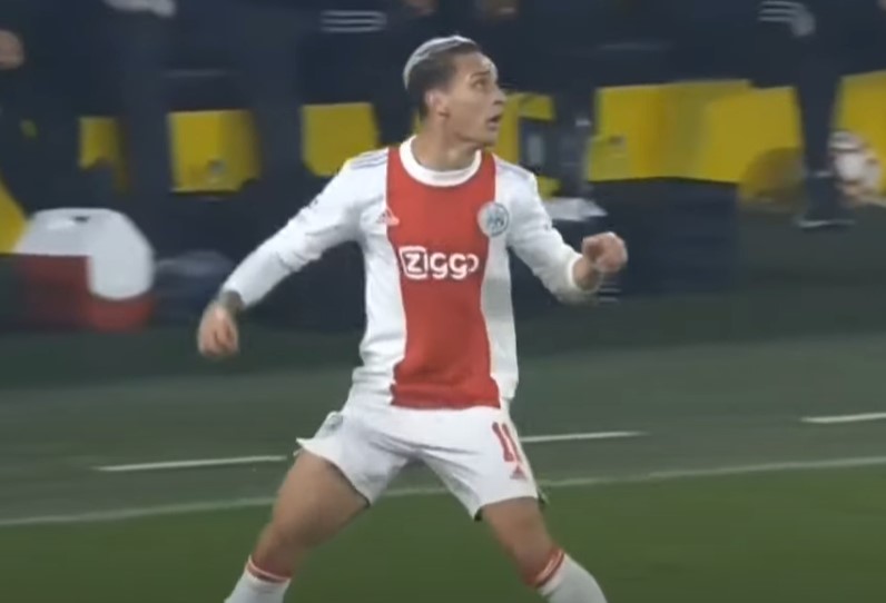 Antony lors d’un match contre le Borussia Dortmund !