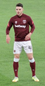 Declan Rice avec le maillot de West Ham United